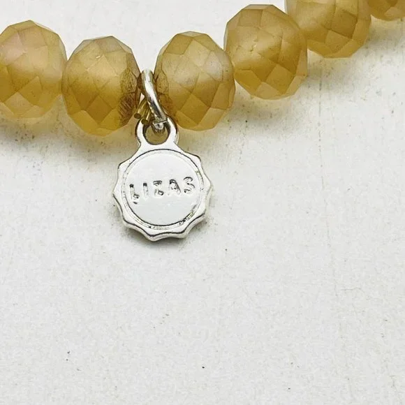 LIZAS Pink Beaded Stretch Bracelet Silver Tone Faceted Classic Career Cosplay - Picture 2 of 7